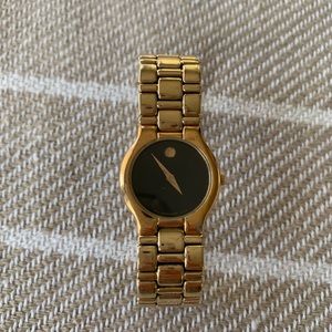 Movado museum watch.  Gold.